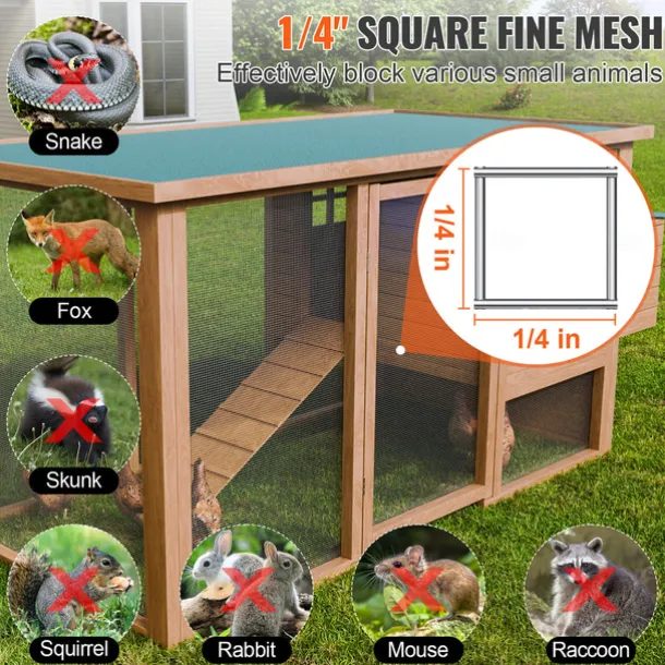 Hardware Cloth, Hot Dipped Galvanized Wire Mesh Roll, Chicken Wire Fencing, Wire Mesh for Rabbit Cages, Garden, Small Rodents