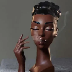 Head Incense Burner Black Woman, Black Lady Head Scents Burner Black Women Head, Head Incense Burner Black Woman,Headscents Incense Holder for Various Environments