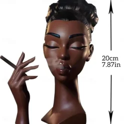 Head Incense Burner Black Woman, Black Lady Head Scents Burner Black Women Head, Head Incense Burner Black Woman,Headscents Incense Holder for Various Environments