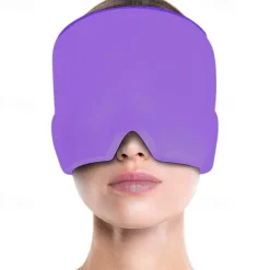 Headaches and Migraine Hat, Cooling Pads Gel Migraine Mask, Reusable Migraine Relief Cap for Tension, Stress, Long Lasting Cooling Ice Therapy