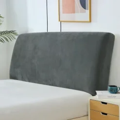 Headboard Covers Slipcover, Stretch Bed Headboard Covers, Small Square Jacquard Dustproof Protector Cover Bed Headboard Cover Queen Size King Twin for Upholstered Headboard