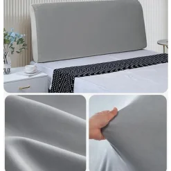 Headboard Covers Slipcover, Stretch Bed Headboard Covers, Small Square Jacquard Dustproof Protector Cover Bed Headboard Cover Queen Size King Twin for Upholstered Headboard