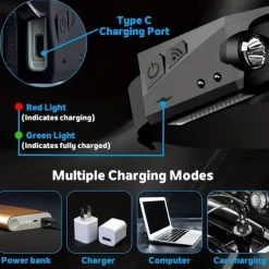 Headlamp Rechargeable 230 Wide Beam Head Lamp LED with Motion Sensor for Adults - Camping Accessories Gear Waterproof Head Light Flashlight for Hiking Running Repairing Fishing Cycling