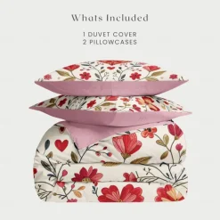 Heart Pattern Duvet Cover Set Set Soft 3-Piece Luxury Cotton Bedding Set Home Decor Gift Twin Full King Queen Size Duvet Cover