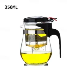 Heat Resistant Glass Teapot With Stainless Steel Tea Strainer Infuser Flower Kettle Kung Fu Teawear Set Puer Oolong Pot
