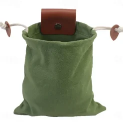 Heavy Duty Canvas Foraging Waist Bag - Portable Outdoor Gathering Pouch with Adjustable Belt