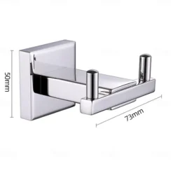 Heavy Duty Double Robe Hook Wall Mount Stainless Steel Hand Towel Hooks for Bathrooms, Mirror Polish