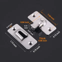 Heavy-Duty 304 Stainless Steel Door Lock Latch, 90 Degree Buckle flip Latch Right Angle Door Latch Lock Lever Latch Heavy Duty Safety Door Lock