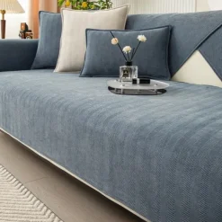 Herringbone Chenille Fabric Waterproof & Antifouling Sofa Covers - Elegant and Durable Design - Protects Against Spills, Stains, and Scratches