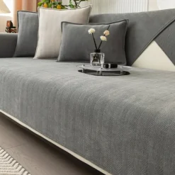 Herringbone Chenille Fabric Waterproof & Antifouling Sofa Covers - Elegant and Durable Design - Protects Against Spills, Stains, and Scratches