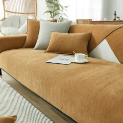 Herringbone Chenille Fabric Waterproof & Antifouling Sofa Covers - Elegant and Durable Design - Protects Against Spills, Stains, and Scratches