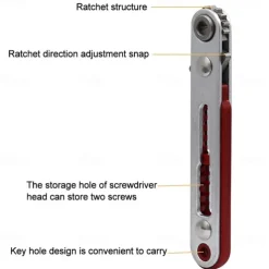 Hexagon Ratchet Spanner 1/4 Inch Mini Ratchet Wrench Screwdriver With Batch Head Set Spanner Screwdriver Hand Repair Tools