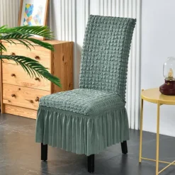 High Back Dining chair Cover For Home Polar Fleece Fabric Chair Cover Stretch Slipcovers Seat Chair Covers