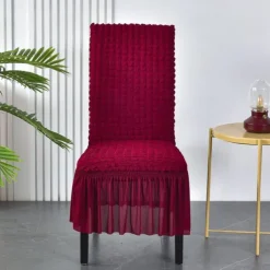 High Back Dining chair Cover For Home Polar Fleece Fabric Chair Cover Stretch Slipcovers Seat Chair Covers