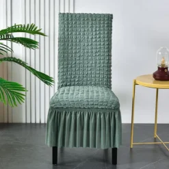 High Back Dining chair Cover For Home Polar Fleece Fabric Chair Cover Stretch Slipcovers Seat Chair Covers