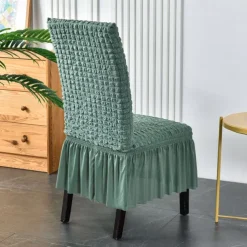 High Back Dining chair Cover For Home Polar Fleece Fabric Chair Cover Stretch Slipcovers Seat Chair Covers