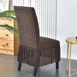 High Back Dining chair Cover For Home Polar Fleece Fabric Chair Cover Stretch Slipcovers Seat Chair Covers