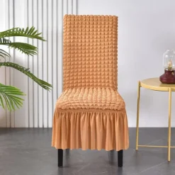 High Back Dining chair Cover For Home Polar Fleece Fabric Chair Cover Stretch Slipcovers Seat Chair Covers