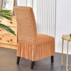 High Back Dining chair Cover For Home Polar Fleece Fabric Chair Cover Stretch Slipcovers Seat Chair Covers