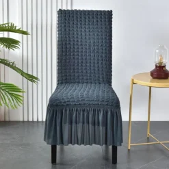 High Back Dining chair Cover For Home Polar Fleece Fabric Chair Cover Stretch Slipcovers Seat Chair Covers