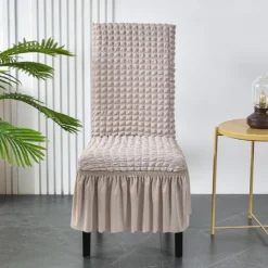 High Back Dining chair Cover For Home Polar Fleece Fabric Chair Cover Stretch Slipcovers Seat Chair Covers