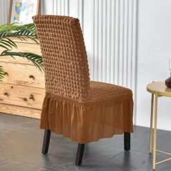 High Back Dining chair Cover For Home Polar Fleece Fabric Chair Cover Stretch Slipcovers Seat Chair Covers