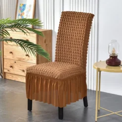 High Back Dining chair Cover For Home Polar Fleece Fabric Chair Cover Stretch Slipcovers Seat Chair Covers