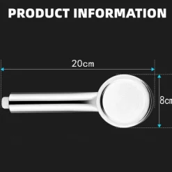 High Pressurized Nozzle Sprayer Shower Head Water Saving Rainfall with ABS Chrome Bathroom Shower Head Bathroom Accessories