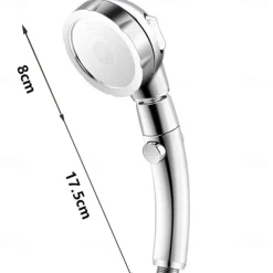 High Quality 1PC High Pressure 3 Modes Shower Head with Stop Button Adjustable Water Saving Showerhead For Home Hotel Bathroom