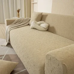 High Quality Small Leaf Sofa Cover Soft and Durable Fabric with Elegant Leaf Pattern Perfect for Living Room Decor Comfortable and Protective Slipcover Easy to Install and Machine Washable