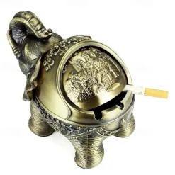 High-End Retro Metal Elephant Ashtray Personality Creative Trend Decoration Home Living Room Ashtray Office Decoration