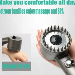 High-Pressure Handheld Shower Head Set - Includes Hose and Holder - Water-Saving Showerhead for Home Use - Perfect for Bathroom Upgrades