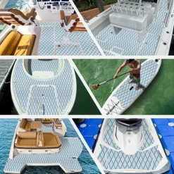 High-Quality EVA Foam Boat Flooring - UV Resistant, Non-Slip, Dirt-Resistant, Easy to Clean and Install, Perfect for All Types of Boats, Marine Floor Protection Textured Surface Dirtresistant Padd