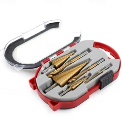 High-speed Reaming Pagoda Sawtooth Set 6Pcs Step Drill Bits Saw Drill Set HSS Titanium Milling Cutter for Woodworking Metal Core Hole Opener 4-12 4-20 4-32mm 3 6 8mm