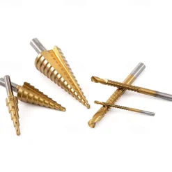 High-speed Reaming Pagoda Sawtooth Set 6Pcs Step Drill Bits Saw Drill Set HSS Titanium Milling Cutter for Woodworking Metal Core Hole Opener 4-12 4-20 4-32mm 3 6 8mm