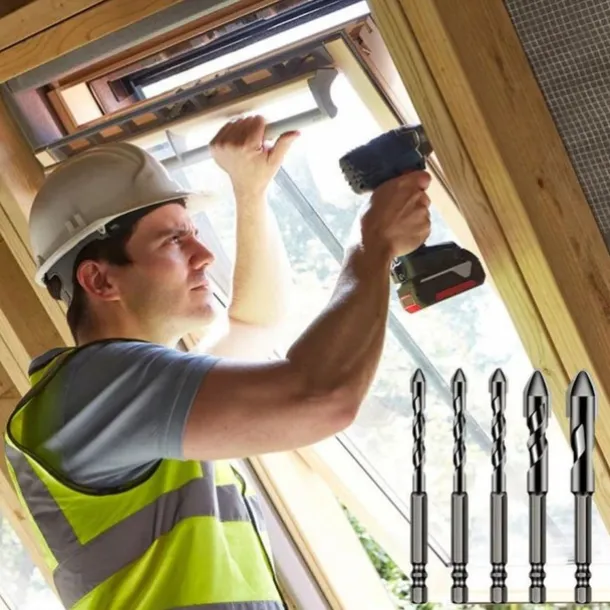 High-Strength Eccentric Twist Drill Bit Set - High-Speed Steel for Wood, Plastic, and Metal - Versatile and Durable Threading Tool - 6mm, 8mm, 10mm, 12mm Sizes Available