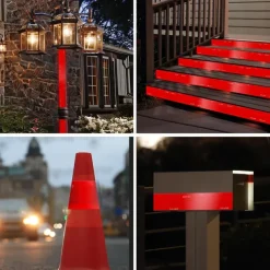 High-Visibility DOT-C2 Reflective Tape - 1pc Heavy-Duty Waterproof Safety Warning Sticker for Night Visibility and Hazard Caution Ideal for Trailers, Trucks, Bicycles, Outdoor Use