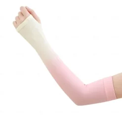 Home Gradient Ice Silk Arm Sleeves UV Protection Cooling UPF 50+ Sun Sleeves Sunscreen Covers Compression Warmer Gloves for Men Women Running Cycling Driving Fishing Colour Gradient