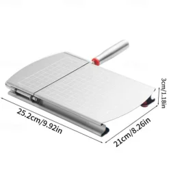 Home Kitchen Tools Stainless Steel Cheese Slicer Wire Cutter With Scale Measuring Board Nonslip Base Cheese Butter Cake Ham Cut Stainless Steel Cheese Slicer With Scale Slicer Household Baking Tool