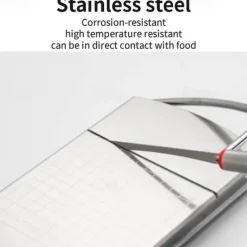 Home Kitchen Tools Stainless Steel Cheese Slicer Wire Cutter With Scale Measuring Board Nonslip Base Cheese Butter Cake Ham Cut Stainless Steel Cheese Slicer With Scale Slicer Household Baking Tool