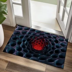 Honeycomb Vortex Doormat Floor Mats Washable Rugs Kitchen Mat Non-Slip Oil Proof Rug Indoor Outdoor Mat Bedroom Decor Bathroom Mat Entrance Rug