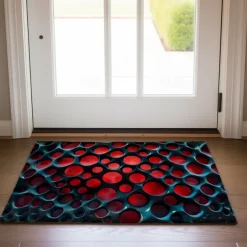 Honeycomb Vortex Doormat Floor Mats Washable Rugs Kitchen Mat Non-Slip Oil Proof Rug Indoor Outdoor Mat Bedroom Decor Bathroom Mat Entrance Rug