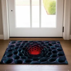 Honeycomb Vortex Doormat Floor Mats Washable Rugs Kitchen Mat Non-Slip Oil Proof Rug Indoor Outdoor Mat Bedroom Decor Bathroom Mat Entrance Rug