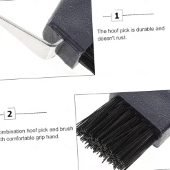 Hoof pick with brush and scraper soft grip hoof pick horse brush Horse hook hoof brush Horse soft Grooming Tools Horse Stuff Horse Hoof Pick Brush toy goat to weave cleaning brush