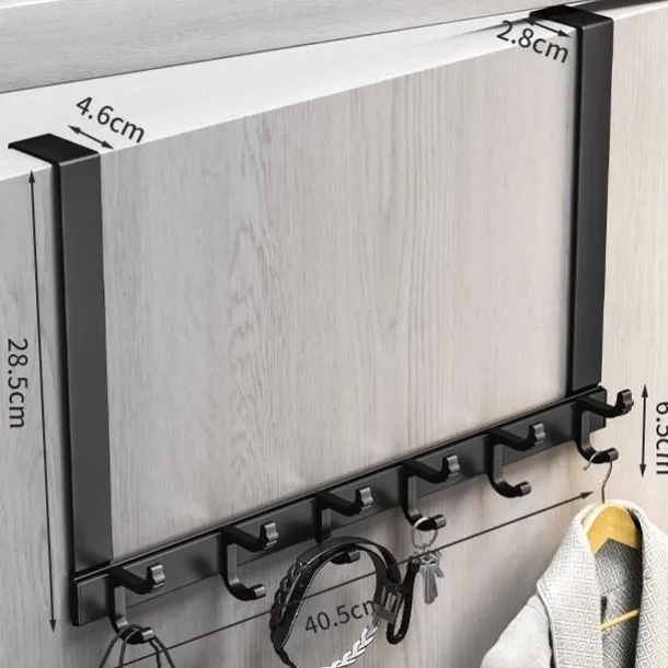 hook behind the door punch-free wall hanger gun ash door hanger wall hanger strong non-marking clothes hat hook