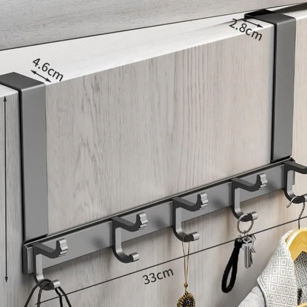 hook behind the door punch-free wall hanger gun ash door hanger wall hanger strong non-marking clothes hat hook