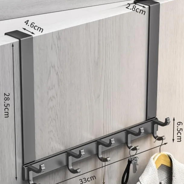 hook behind the door punch-free wall hanger gun ash door hanger wall hanger strong non-marking clothes hat hook