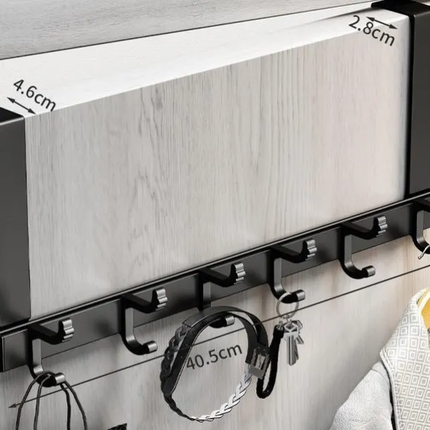 hook behind the door punch-free wall hanger gun ash door hanger wall hanger strong non-marking clothes hat hook