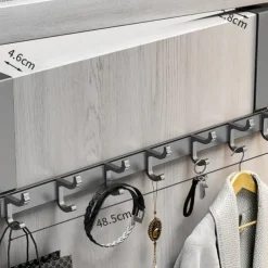 hook behind the door punch-free wall hanger gun ash door hanger wall hanger strong non-marking clothes hat hook