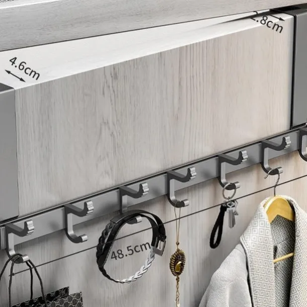 hook behind the door punch-free wall hanger gun ash door hanger wall hanger strong non-marking clothes hat hook